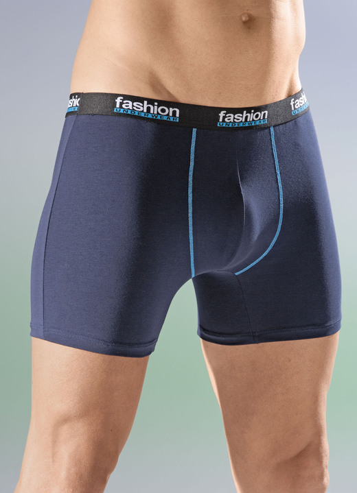 - Viererpack Pants mit Elastikbund, uni, in Größe 005 bis 011, in Farbe 2X MARINE, 2X SCHWARZ