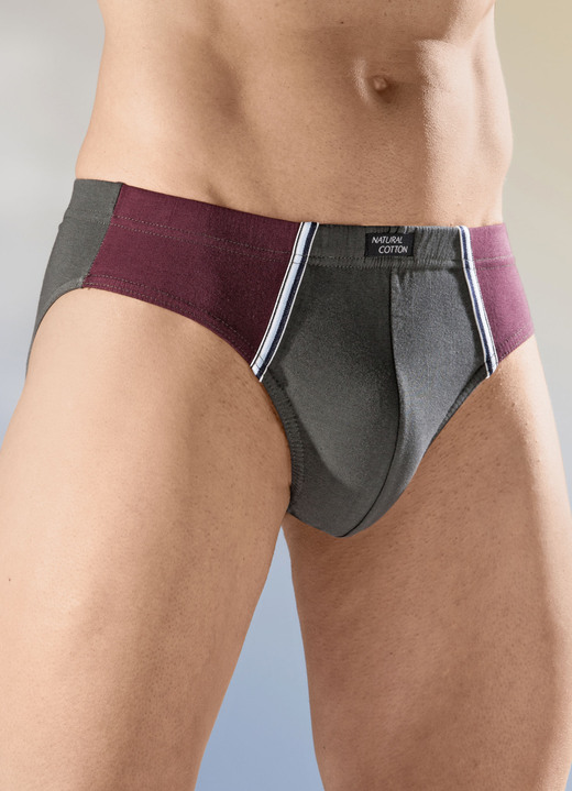 Slips & Unterhosen - Viererpack Slips mit Einsätzen, in Größe 3XL (9) bis XXL (8), in Farbe 2X ANTHRAZIT-BORDEAUX, 2X SCHWARZ-BLAU