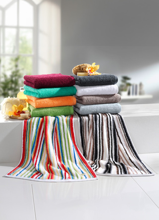 Handtücher - Kuschelige Frottier-Serie aus dem Hause ROSS, in Größe 200 (2 Handtücher, 50/100 cm) bis 205 (5-teiliges Sparset), in Farbe KARIBIKGRÜN