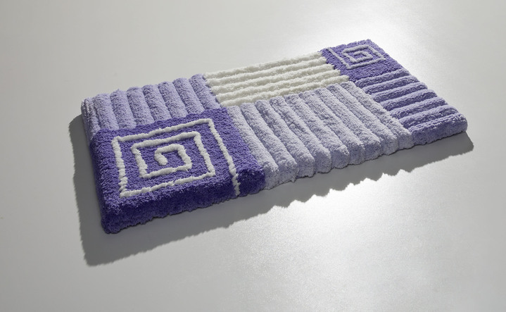 Badgarnituren - Badgarnitur mit rutschhemmener  Rückseite Ansicht 3 Badgarnituren - Badgarnitur mit rutschhemmener  Rückseite, in Größe 100 (Vorleger halbrund, 50/ 80 cm) bis 112 (WC-Deckelbezug, 47/ 50 cm), in Farbe GRAU Ansicht 3