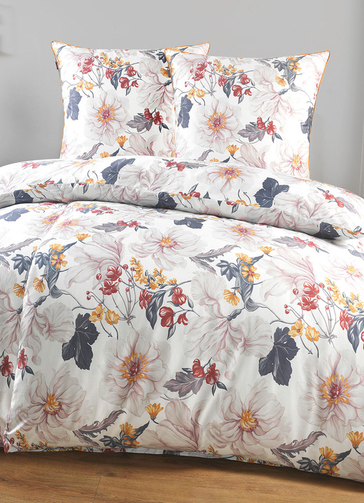 - Digitalbedruckte Bettwäsche-Garnitur von Irisette, in Größe 112 (80/80 cm + 135/200 cm) bis 115 (80/80 cm + 155/220 cm), in Farbe CREME Ansicht 2