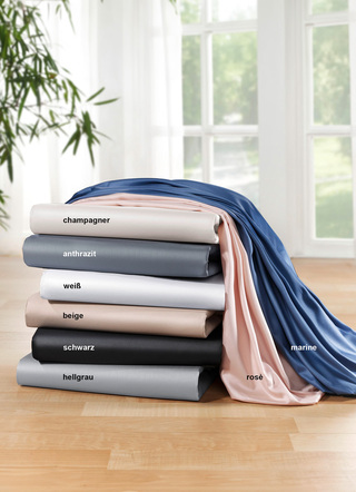 - Mako-Satin-Spannbetttuch aus 100% Baumwolle, in Größe 133 (90/200 cm) bis 138 (180/200 cm), in Farbe BEIGE