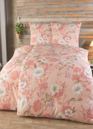 Bettwäschegarnituren - Feinbiber Bettwäsche-Garnitur von Castell – Farbe APRICOT Bettwäschegarnituren - Feinbiber Bettwäsche-Garnitur von Castell, in Größe 112 (80/80 cm + 135/200 cm) bis 115 (80/80 cm + 155/220 cm), in Farbe APRICOT