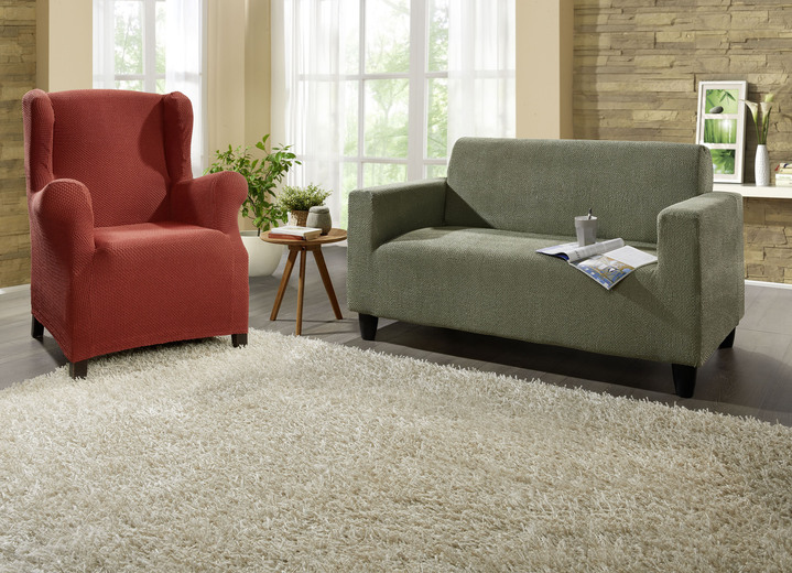 Sessel- & Sofaüberwürfe - Multi-elastische Stretchbezüge Ansicht 3 Sessel- & Sofaüberwürfe - Multi-elastische Stretchbezüge, in Größe 101 (Sesselbezug) bis 113 (Ohrensessel-Bezug), in Farbe GRÜN Ansicht 3