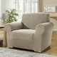 Sessel- & Sofaüberwürfe - Multi-elastische Stretchbezüge – Farbe BEIGE – Ansicht 4 Sessel- & Sofaüberwürfe - Multi-elastische Stretchbezüge, in Größe 101 (Sesselbezug) bis 113 (Ohrensessel-Bezug), in Farbe GRÜN – Farbe BEIGE – Ansicht 4