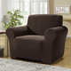 Sessel- & Sofaüberwürfe - Multi-elastische Stretchbezüge – Farbe BRAUN – Ansicht 5 Sessel- & Sofaüberwürfe - Multi-elastische Stretchbezüge, in Größe 101 (Sesselbezug) bis 113 (Ohrensessel-Bezug), in Farbe GRÜN – Farbe BRAUN – Ansicht 5