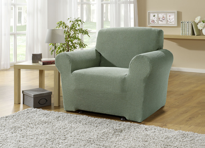 Sessel- & Sofaüberwürfe - Multi-elastische Stretchbezüge Ansicht 29 Sessel- & Sofaüberwürfe - Multi-elastische Stretchbezüge, in Größe 101 (Sesselbezug) bis 113 (Ohrensessel-Bezug), in Farbe GRÜN Ansicht 29