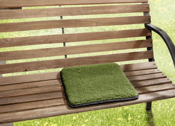 - Aufrollbares Schurwoll-Sitzkissen, in Farbe GRÜN Ansicht 6