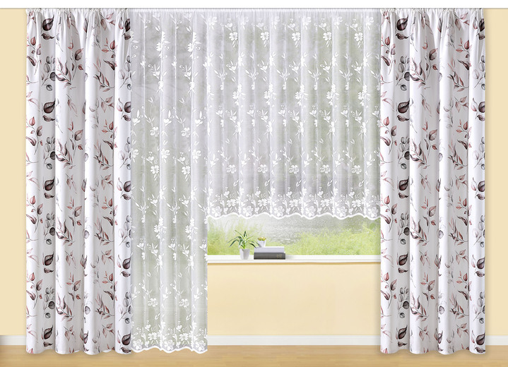 Modern - Übergardine mit Universalschienenband, in Größe 341 (H125x B60 cm) bis 458 (H245xB130 cm), in Farbe ROSÉ Ansicht 3