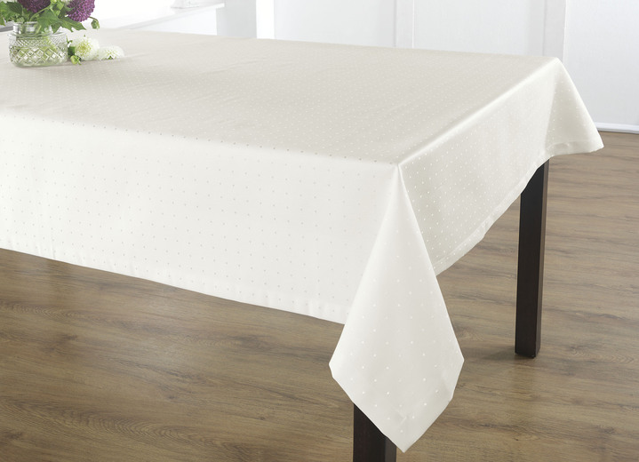 Tischdecken - Hochwertige Damast-Tischdecken vom Curt Bauer, in Größe 102 (Läufer, 50/140 cm) bis 302 (2 Servietten, 50/ 50 cm), in Farbe WEISS Ansicht 4