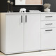 Sideboards - Moderne, kombistarke Sideboards, in Farbe WEISS, in Ausführung 3-türig, mit 2 Schubladen