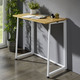 Büromöbel - Schreibtisch mit Gestell aus Metall – Farbe WEISS-BRAUN – Ansicht 1 Büromöbel - Schreibtisch mit Gestell aus Metall, in Farbe WEISS-BRAUN – Farbe WEISS-BRAUN – Ansicht 1