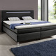 Boxspringbetten - Boxspringbett mit LED-Beleuchtung – Farbe SCHWARZ – Ansicht 1 Boxspringbetten - Boxspringbett mit LED-Beleuchtung, in Farbe WEISS – Farbe SCHWARZ – Ansicht 1