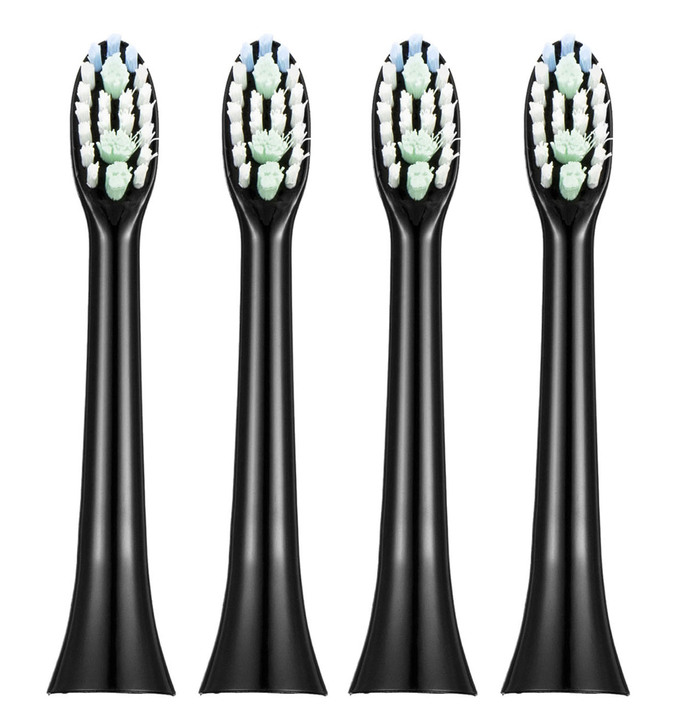 Praktische Hilfsmittel - Zahnbürstenaufsätze, 4er Set, in Farbe SCHWARZ