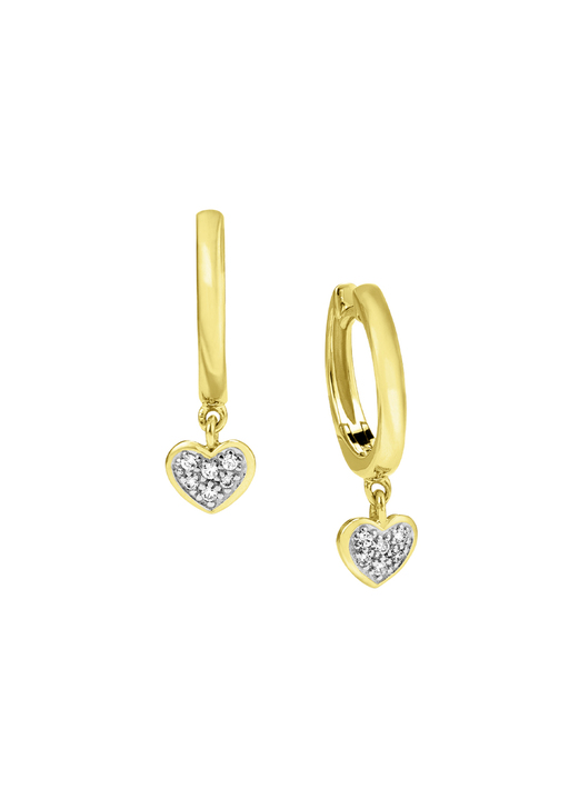 - Schicke Herz-Klappcreolen, in Farbe  Ansicht 2