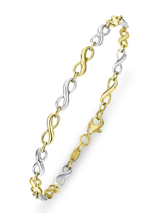 - Bicolor-Armband mit Unendlichkeitssymbol, in Farbe  Ansicht 2