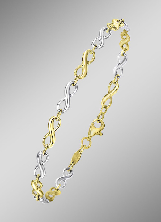 - Bicolor-Armband mit Unendlichkeitssymbol, in Farbe  Ansicht 1