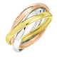 Ringe - Ineinander verschlungener Damenring in Tricolor – Ansicht 2 Ringe - Ineinander verschlungener Damenring in Tricolor, in Größe 160 bis 220, in Farbe  – Ansicht 2