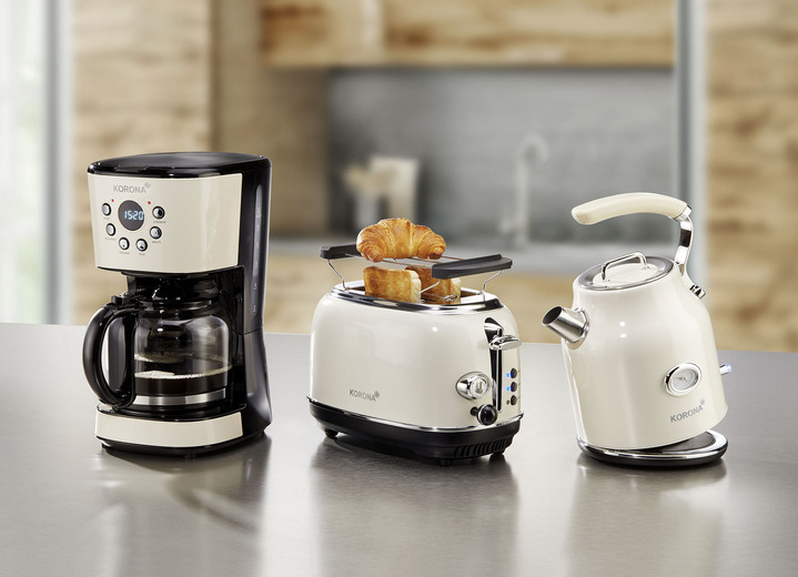Küchengeräte-Serien - Korona Frühstücksserie im Retro-Design, in Farbe CREME, in Ausführung Kaffeemaschine Ansicht 1