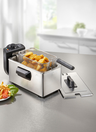 Küchengeräte - Fritteuse – Farbe SILBER-SCHWARZ Küchengeräte - Fritteuse, in Farbe SILBER-SCHWARZ