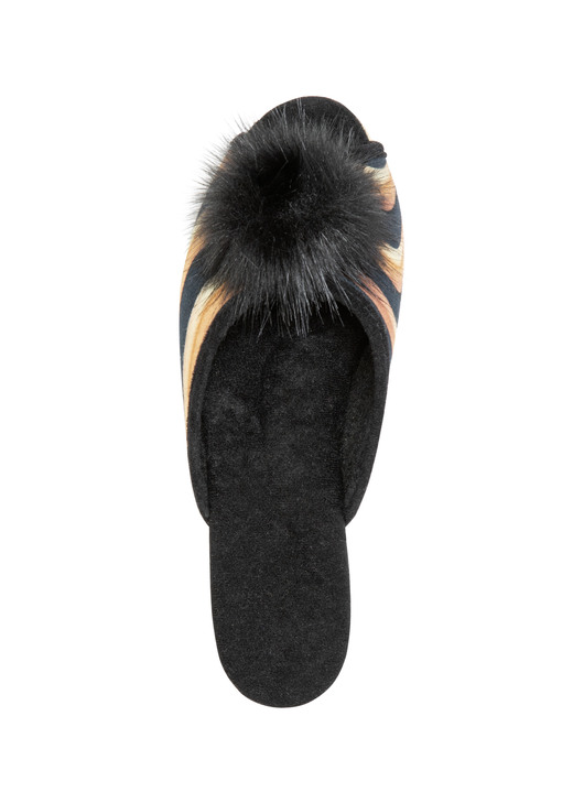 Hausschuhe - ELENA EDEN, schicke Damen-Pantoletten, Weite G, mit Kunstfellpompon Ansicht 6 Hausschuhe - ELENA EDEN, schicke Damen-Pantoletten, Weite G, mit Kunstfellpompon, in Größe 036 bis 042, in Farbe ROT Ansicht 6