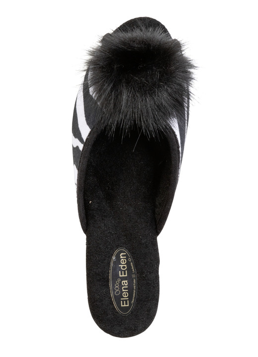 Hausschuhe - ELENA EDEN, schicke Damen-Pantoletten, Weite G, mit Kunstfellpompon Ansicht 9 Hausschuhe - ELENA EDEN, schicke Damen-Pantoletten, Weite G, mit Kunstfellpompon, in Größe 036 bis 042, in Farbe ROT Ansicht 9