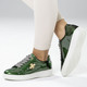 Slipper & Schnürschuhe - ELENA EDEN Sneaker aus Lackleder mit edlem Metallschmuck – Farbe DUNKELGRÜN – Ansicht 4 Slipper & Schnürschuhe - ELENA EDEN Sneaker aus Lackleder mit edlem Metallschmuck, in Größe 036 bis 042, in Farbe WEISS – Farbe DUNKELGRÜN – Ansicht 4