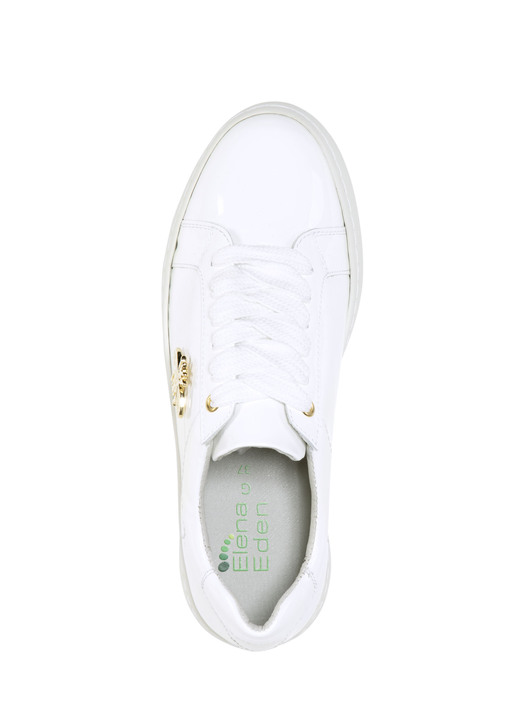 Slipper & Schnürschuhe - ELENA EDEN Sneaker aus Lackleder mit edlem Metallschmuck Ansicht 2 Slipper & Schnürschuhe - ELENA EDEN Sneaker aus Lackleder mit edlem Metallschmuck, in Größe 036 bis 042, in Farbe WEISS Ansicht 2