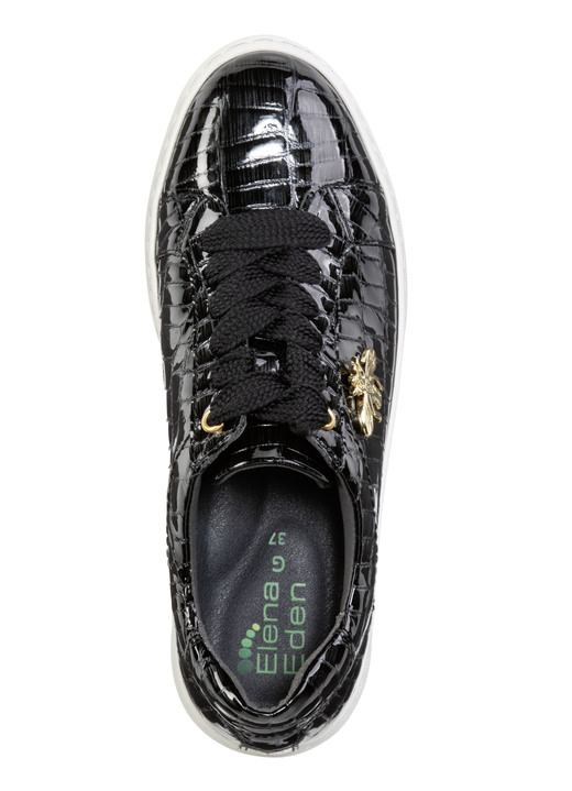 Slipper & Schnürschuhe - ELENA EDEN Sneaker aus Lackleder mit edlem Metallschmuck Ansicht 10 Slipper & Schnürschuhe - ELENA EDEN Sneaker aus Lackleder mit edlem Metallschmuck, in Größe 036 bis 042, in Farbe WEISS Ansicht 10