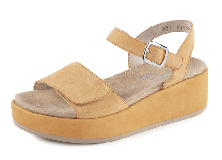 Sandaletten & Pantoletten - Sandale aus Samtveloursleder, in Größe 036 bis 042, in Farbe HELLBLAU Ansicht 9