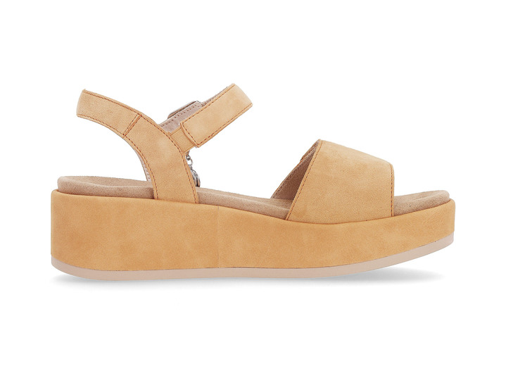 Sandaletten & Pantoletten - Sandale aus Samtveloursleder, in Größe 036 bis 042, in Farbe HELLBLAU Ansicht 12