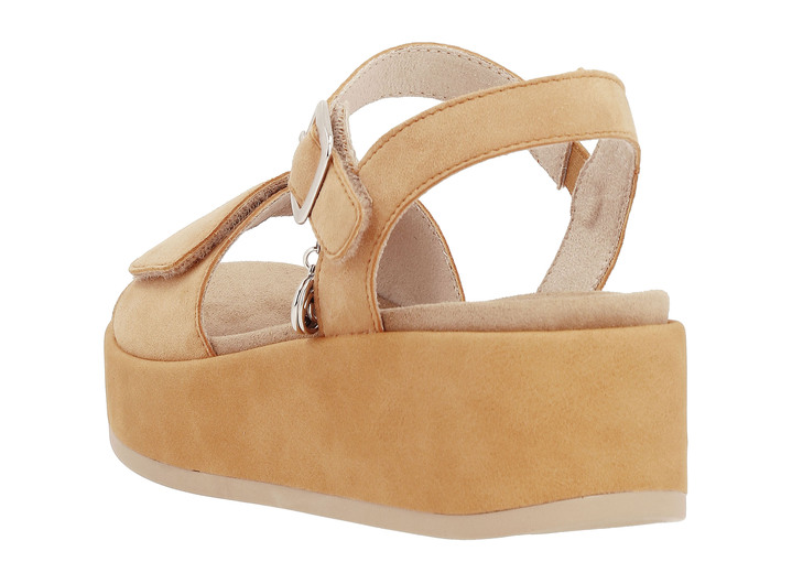 Sandaletten & Pantoletten - Sandale aus Samtveloursleder, in Größe 036 bis 042, in Farbe HELLBLAU Ansicht 13