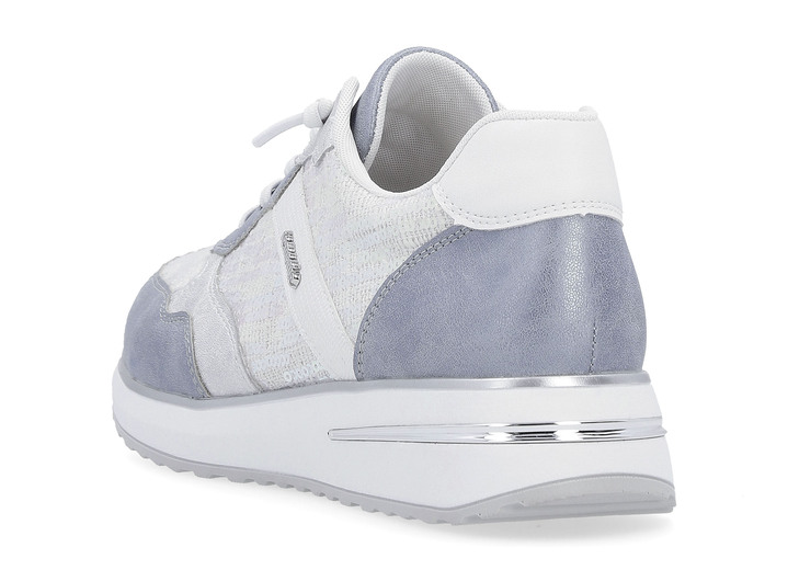 Slipper & Schnürschuhe - Sneaker mit schimmernden Pailletten, in Größe 036 bis 042, in Farbe BLEU-WEISS Ansicht 5