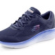 Slipper & Schnürschuhe - SKECHERS, sportliche Damen-Sneaker, aus Meshmaterial, in Größe 036 bis 041, in Farbe DUNKELBLAU – Farbe DUNKELBLAU – Ansicht 1