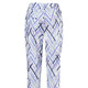 Hosen - Hose in 7/8-Länge mit aktueller Dessinierung – Farbe ECRU-FLIEDER-SALBEI-BLAU – Ansicht 2 Hosen - Hose in 7/8-Länge mit aktueller Dessinierung, in Größe 018 bis 052, in Farbe ECRU-FLIEDER-SALBEI-BLAU – Farbe ECRU-FLIEDER-SALBEI-BLAU – Ansicht 2
