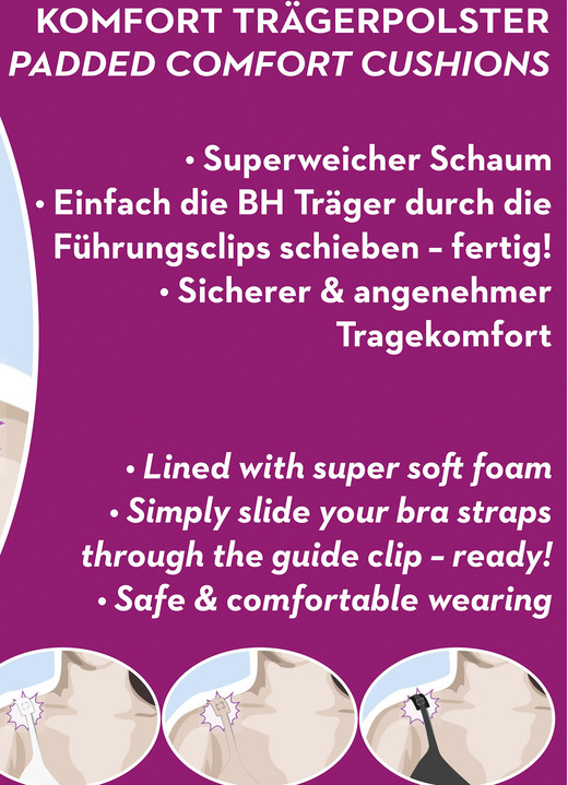 Vorderverschluss-BH - Miss Perfect 1 Paar Trägerpolster Ansicht 2 Vorderverschluss-BH - Miss Perfect 1 Paar Trägerpolster, in Farbe WEISS Ansicht 2
