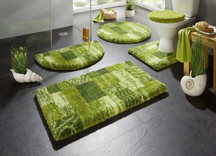 Badgarnituren - Supersofte Badvorleger aus dem Hause Grund, in Größe 100 (Vorleger halbrund, 50/ 80 cm) bis 112 (WC-Deckelbezug, 47/ 50 cm), in Farbe TÜRKIS Ansicht 2