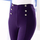 Hosen - Leggings mit Zierknöpfen – Farbe AUBERGINE – Ansicht 3 Hosen - Leggings mit Zierknöpfen, in Größe 018 bis 052, in Farbe AUBERGINE – Farbe AUBERGINE – Ansicht 3