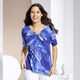 Kurzarm - Shirt in ausgefallener Verarbeitung – Farbe ROYALBLAU – Ansicht 3 Kurzarm - Shirt in ausgefallener Verarbeitung, in Größe 036 bis 052, in Farbe ROYALBLAU – Farbe ROYALBLAU – Ansicht 3