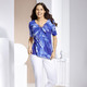 Kurzarm - Shirt in ausgefallener Verarbeitung – Farbe ROYALBLAU – Ansicht 4 Kurzarm - Shirt in ausgefallener Verarbeitung, in Größe 036 bis 052, in Farbe ROYALBLAU – Farbe ROYALBLAU – Ansicht 4