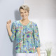 - Tunika mit dekorativer Fältelung, in Größe 036 bis 052, in Farbe TÜRKIS-GRÜN-BUNT – Farbe TÜRKIS-GRÜN-BUNT – Ansicht 1