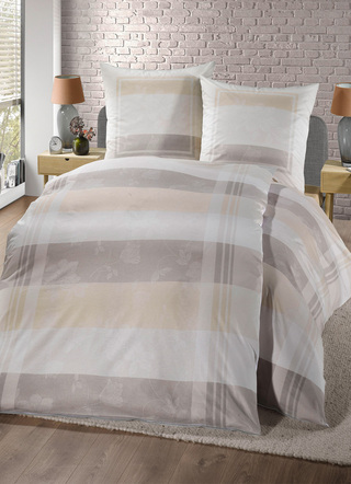 Bettwäschegarnituren - Bettwäsche-Garnitur – Farbe CREME Bettwäschegarnituren - Bettwäsche-Garnitur, in Größe 111 (40/80 cm + 135/200 cm) bis 115 (80/80 cm + 155/220 cm), in Farbe GRÜN