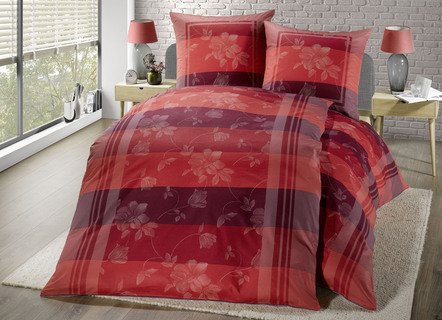 Bettwäschegarnituren - Bettwäsche-Garnitur – Farbe ROT Bettwäschegarnituren - Bettwäsche-Garnitur, in Größe 111 (40/80 cm + 135/200 cm) bis 115 (80/80 cm + 155/220 cm), in Farbe GRÜN
