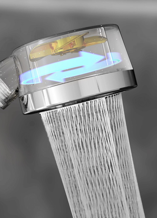 Badezimmeraccessoires - Duschkopf Aquadon EcoTornado mit genialem Turbinen-Effekt Ansicht 3 Badezimmeraccessoires - Duschkopf Aquadon EcoTornado mit genialem Turbinen-Effekt, in Farbe GOLD Ansicht 3