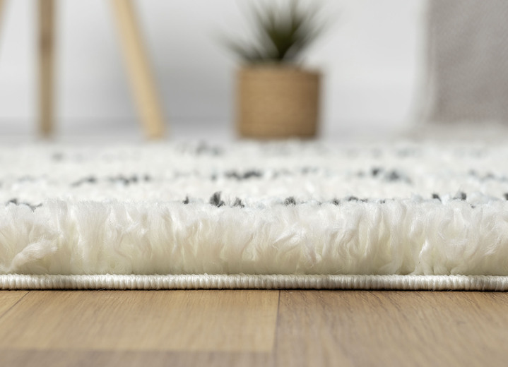 Modern - Traumhaft flauschige Shaggy-Brücken, -Galerien und -Teppiche, in Größe 111 (Brücke, 60x90 cm) bis 304 (Teppich, ø 150 cm), in Farbe CREME Ansicht 14