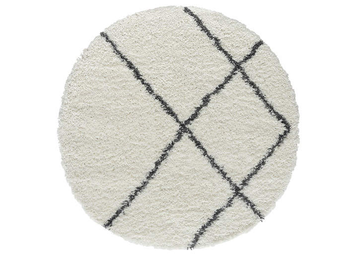 Modern - Traumhaft flauschige Shaggy-Brücken, -Galerien und -Teppiche, in Größe 111 (Brücke, 60x90 cm) bis 304 (Teppich, ø 150 cm), in Farbe CREME Ansicht 18