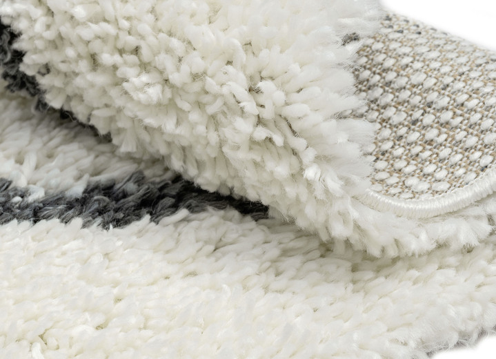 Modern - Traumhaft flauschige Shaggy-Brücken, -Galerien und -Teppiche, in Größe 111 (Brücke, 60x90 cm) bis 304 (Teppich, ø 150 cm), in Farbe CREME Ansicht 19