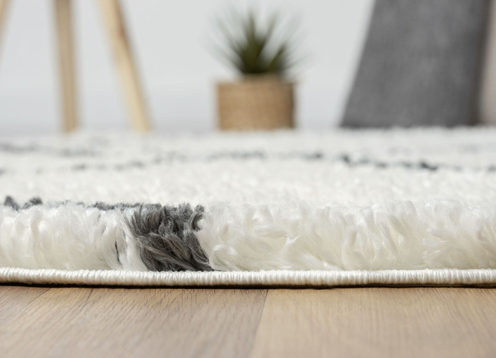 Modern - Traumhaft flauschige Shaggy-Brücken, -Galerien und -Teppiche, in Größe 111 (Brücke, 60x90 cm) bis 304 (Teppich, ø 150 cm), in Farbe CREME Ansicht 22