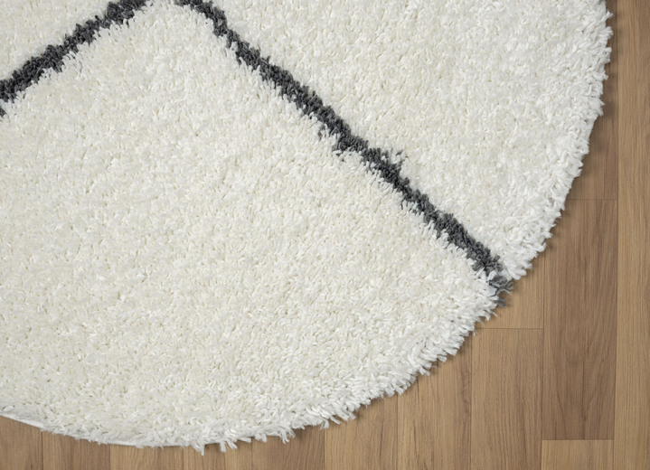 Modern - Traumhaft flauschige Shaggy-Brücken, -Galerien und -Teppiche, in Größe 111 (Brücke, 60x90 cm) bis 304 (Teppich, ø 150 cm), in Farbe CREME Ansicht 23