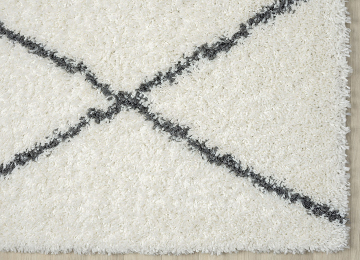 Modern - Traumhaft flauschige Shaggy-Brücken, -Galerien und -Teppiche, in Größe 111 (Brücke, 60x90 cm) bis 304 (Teppich, ø 150 cm), in Farbe CREME Ansicht 7